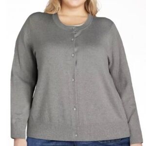 Free Assembly Women’s Gray Lurex Cardigan Sweater Size 3X NWT